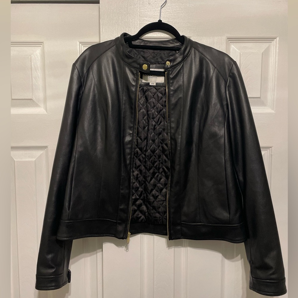 Cole Haan Signature Black Leather Jacket